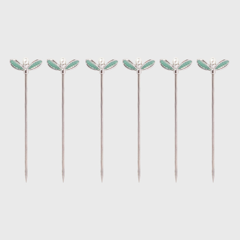 Mistletoe cocktail picks