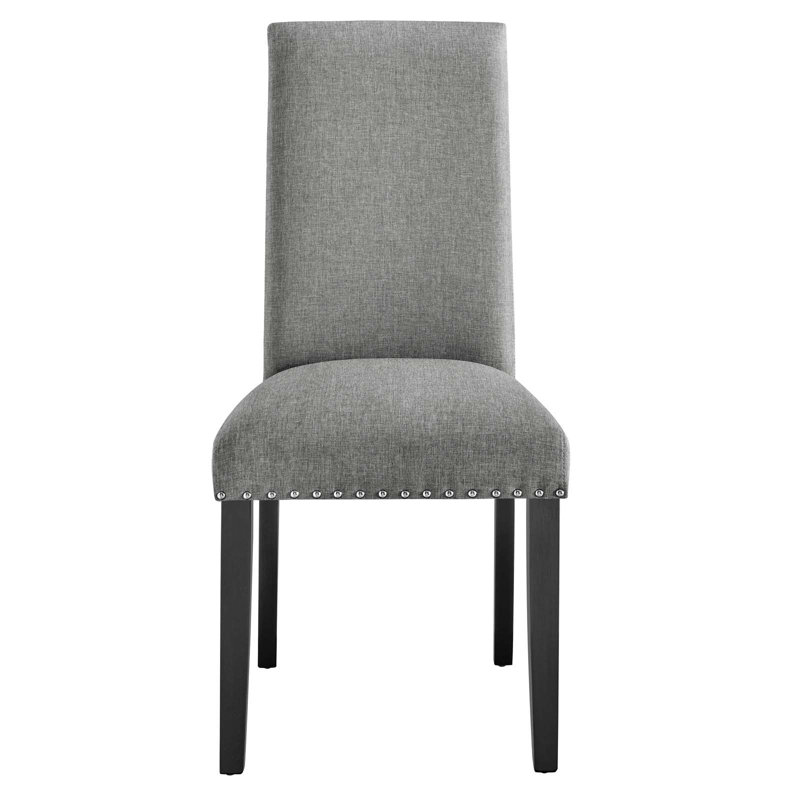 Chaise d'appoint de salle à manger Modway Parcel Parsons rembourrée, Gris clair