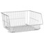 Panier de rangement en acier blanc