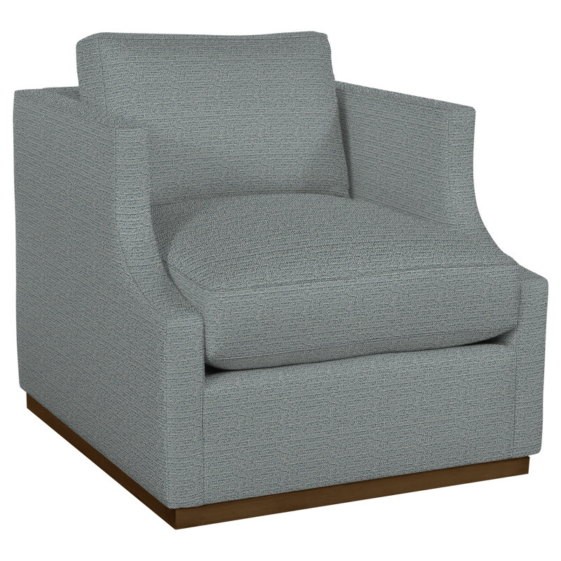 Willowbrook By Thom Filicia Cotton Swivel Armchair, Tuck Cobalt, Navajo