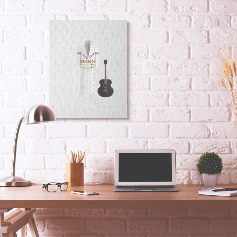 « elvis célèbre people personnages style design », impression sur toile, H 40 po x l 30 po x P 1,5 po, Toile tendue