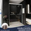 Double porte de douche coulissante, porte de salle de bain coulissante semi-sans cadre