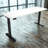 Skyscraper Electric Height Adjustable Standing Desk, Dual Motor and Digital Control with Memory, 72x24, White Top with Black Frame-765077067-765077071