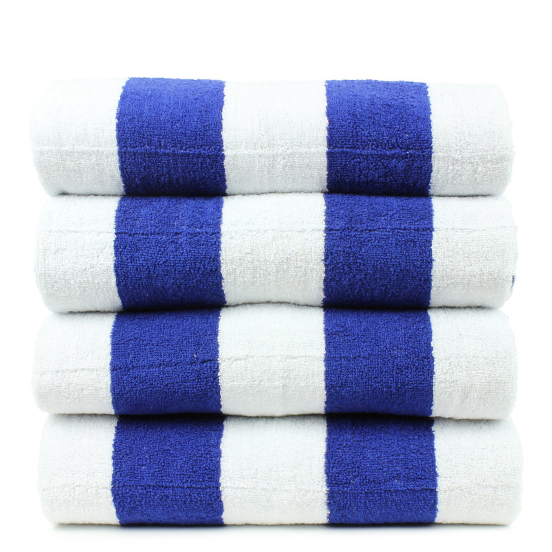 Ensemble de serviettes de bain 4 pièces 100% coton Isiah pool, Bleu