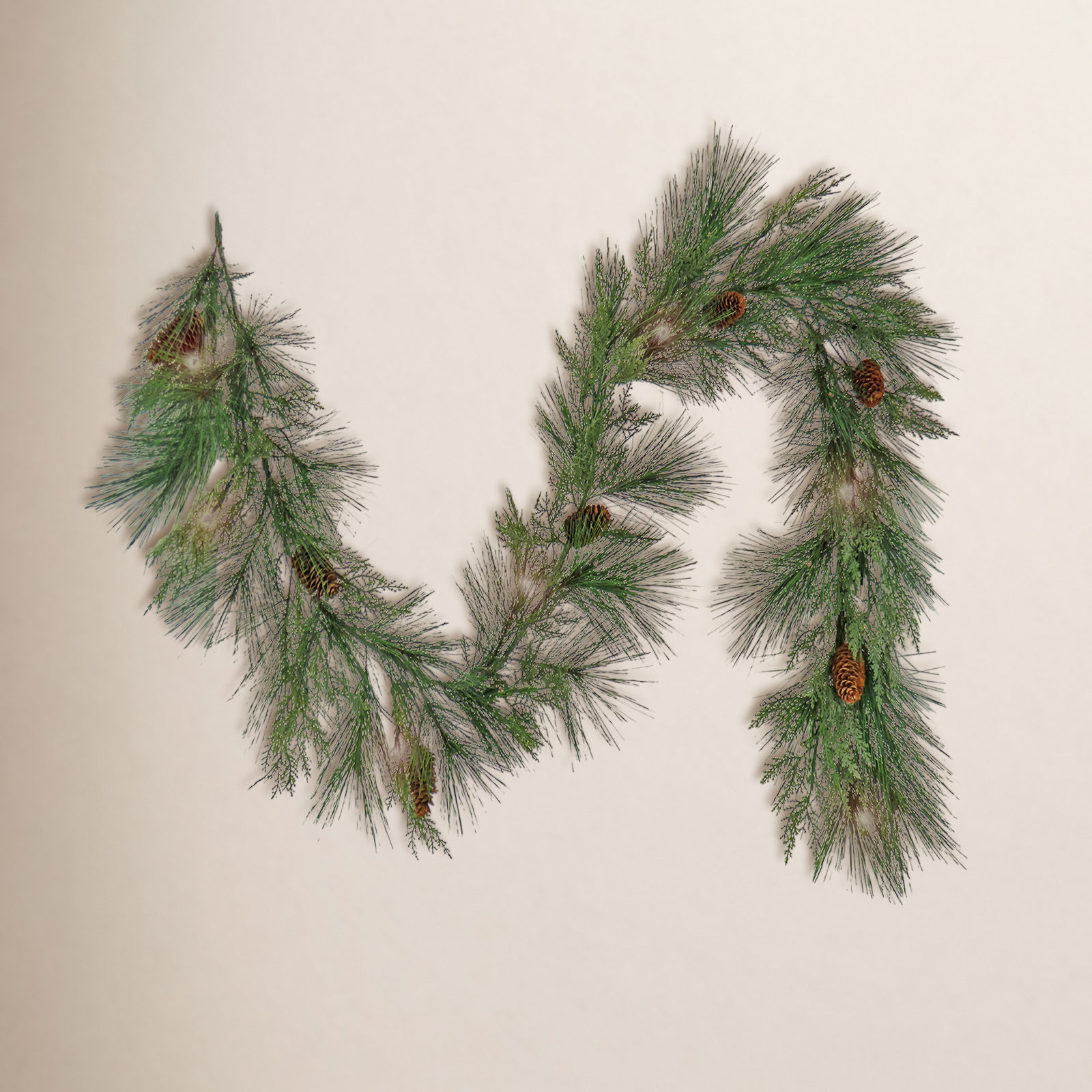 Pre-Lit Black Tie Cedar Garland, 6'