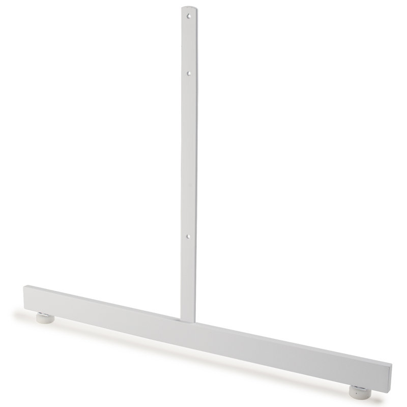 Base de support en forme de t 18 po x l 24 po pour panneaux de grille, Blanc
