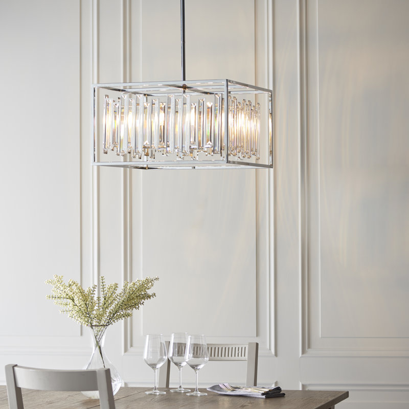 Abingdon 6 - Light Chrome Square/Rectangle Pendant