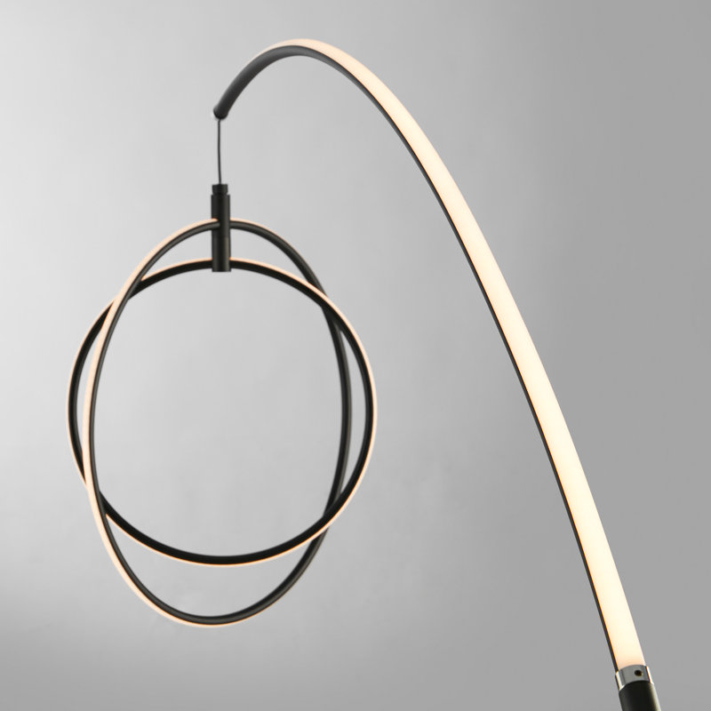Rylan 83'' LED Arched Floor Lamp, Black