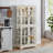 Curio Display Cabinet With Glass Doors, E26 Bulb Included-1716453934
