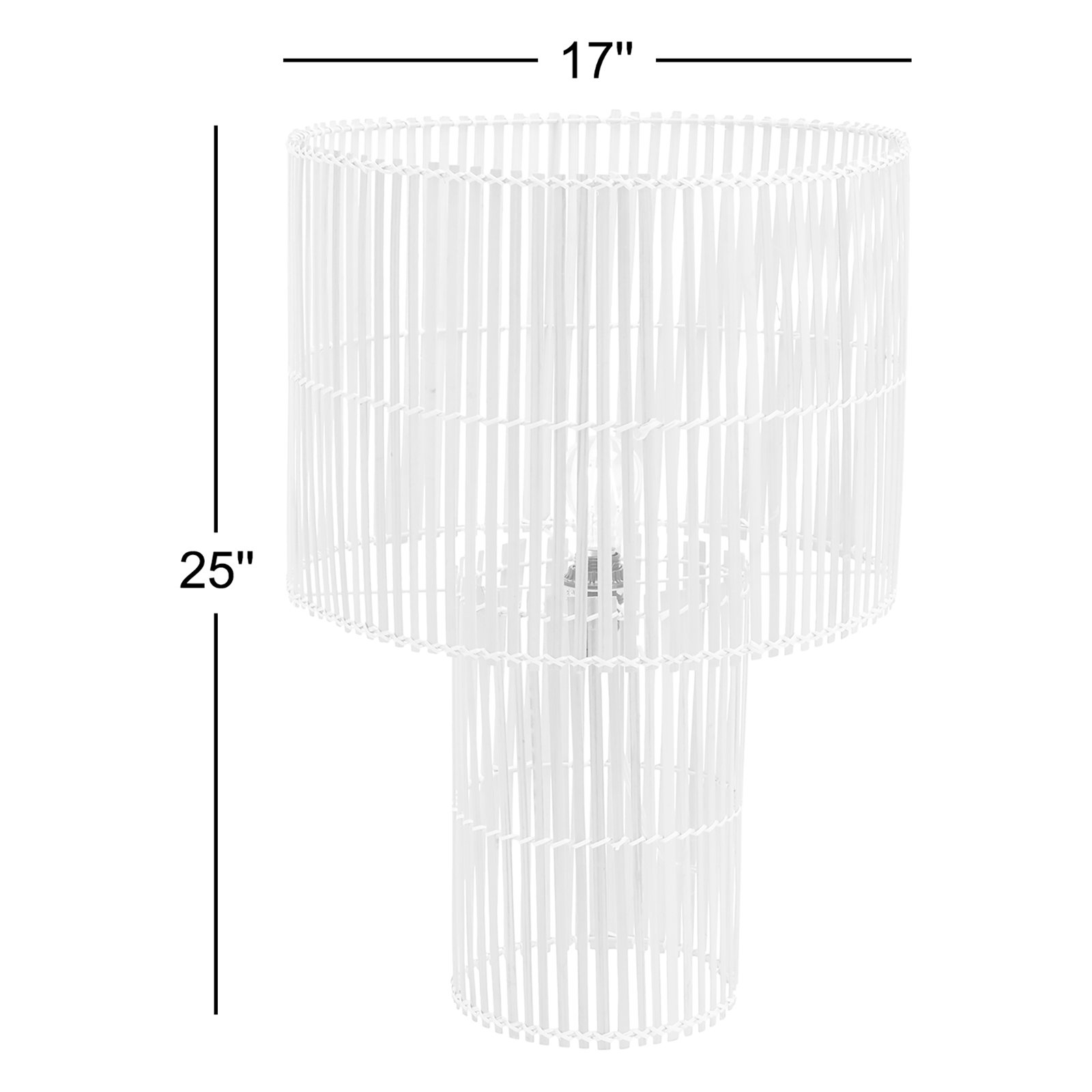 Uguna Wicker/Rattan Table Lamp, Black