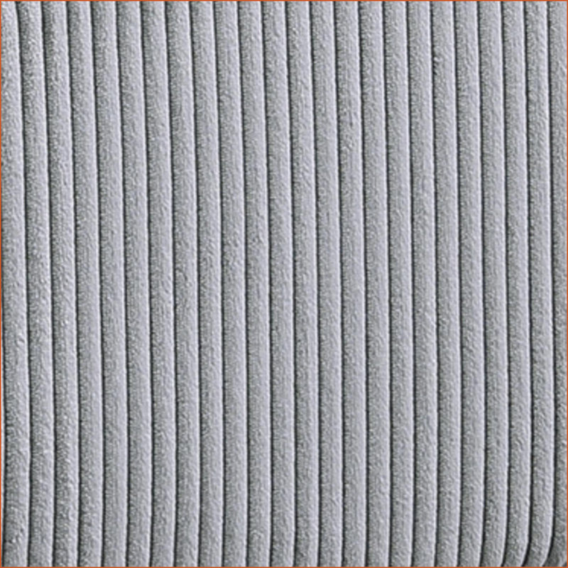 Repose-pieds en velours côtelé gris foncé avec pieds en bois | Coussin doux | Pièce modulaire