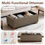 Repose-pieds de rangement l 44 po avec plateau réversible en bois-1000348141