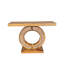 Console en miroir avec incrustation de diamant concassé, longue entrée modulable, base étroite en forme de 0 moderne (brun)-768406229