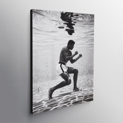 Muhammad Ali Underwater - Wrapped Canvas Print