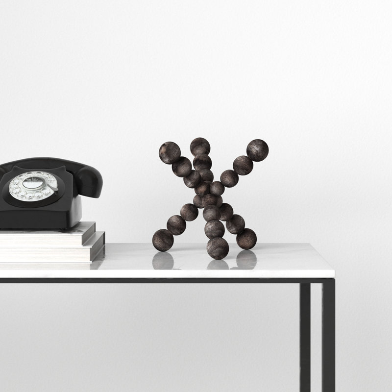 Sculpture de page, H 9 po x l 9 po x P 9 po, Noir