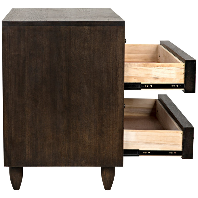 Commode décorative 4 tiroirs Diamond, Noyer ébène