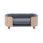Animal de compagnie surélevé avec un design scandinave contemporain, des pieds en chêne massif, de la mousse rebondie gris foncé, imperméable et résistant aux taches, un lit pour chien de petite taille à installation rapide-1035103631-1035103630