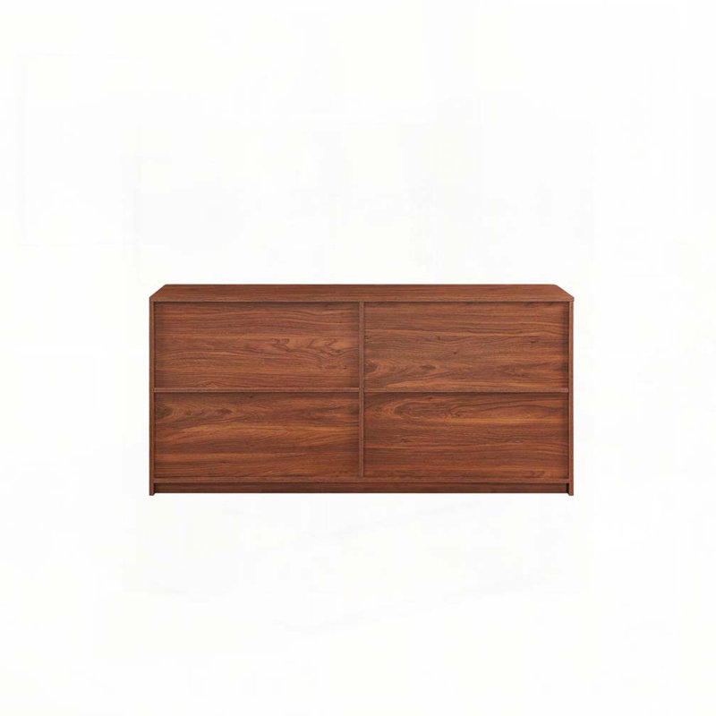 Armoire de rangement à 6 portes Wavy Design, Noyer