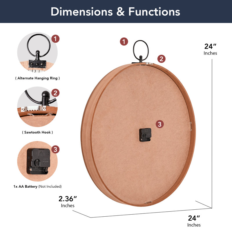 Horloge murale 27,5 po Dilsey