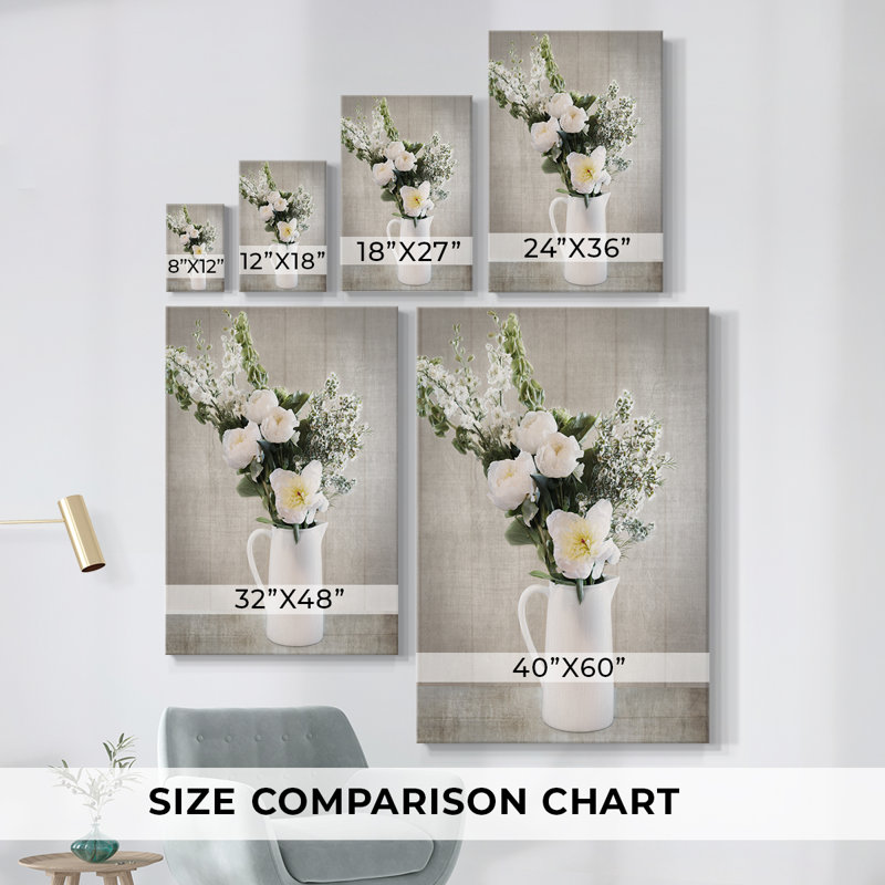 Farmhouse Bouquet I -Gallery Wraraped Cavas, H 18 po x l 12 po