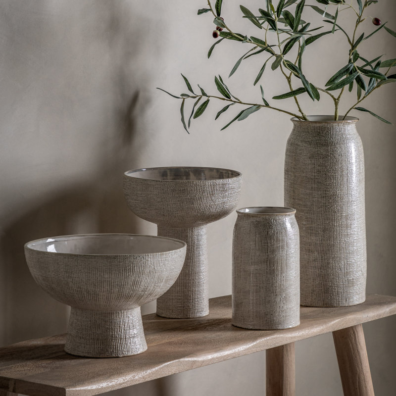 Awtumn Stoneware Table Vase, 30 H x 25 W x 25 D cm