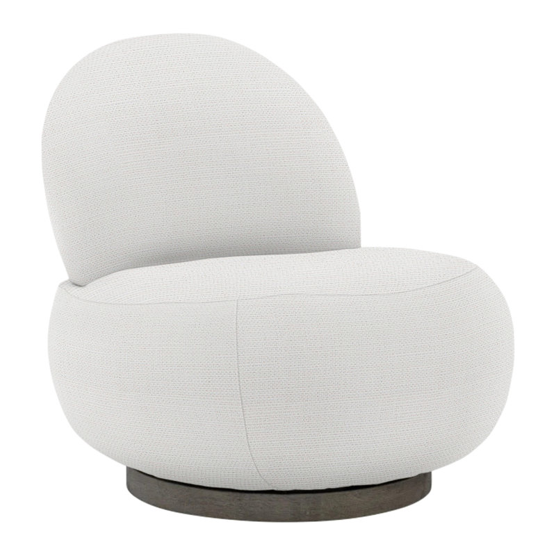 Caicos Outdoor Swivel Lounge Chair, White Linen 6016-000