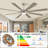 8-blade Ceiling Fan With Remote, Led Light, Reversible Motor – Dual-finish-61942950-61942945
