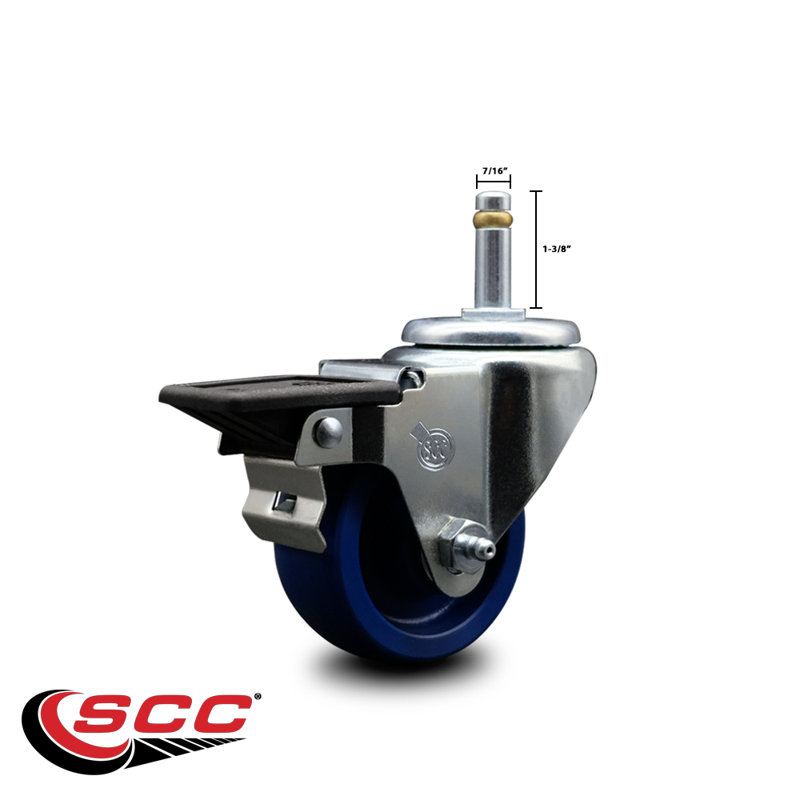 Solid Poly Swivel Grip Ring Stem Caster