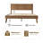 Queen Size Solid Wood Platform Bed Frame with Headboard & Footboard, Center Metal Legs, 12 Heavy-Duty Slats, Noise-Free & Anti-Slip Design, Easy Assembly, No Box Spring Needed, Barnwood Finish-185807616-185807619