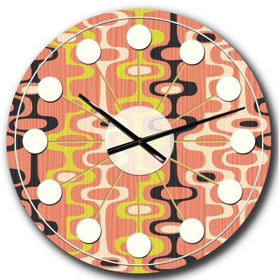 Horloge murale rétro Mid-Century