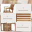 Chaise berçante en bois avec coussins Angelik