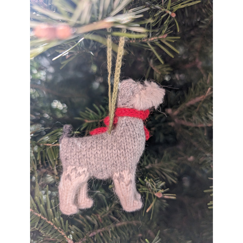 Arcadia Home Schnauzer Hand-Knit Ornament