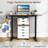 48” x 24” Electric Standing Desk with LED Display 2 Memory Height Settings for Home Gray+Black-2042360847