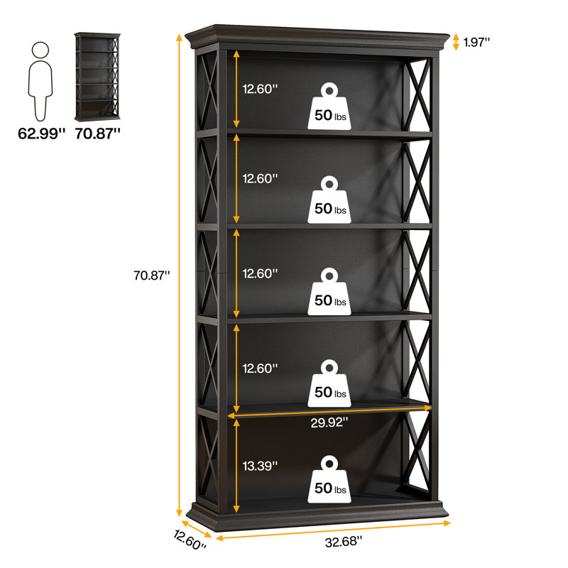 Jaquon Bookcase, Black