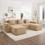 Canapé modulaire modulaire à 3 places en U avec assise profonde, confort en forme de nuage, coussins décoratifs et 2 repose-pieds mobiles pour la détente en famille-1431890800-1431890805-1431890815