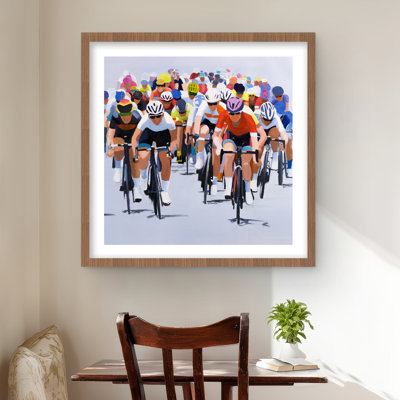 «Cycling concurrence», reproduction encadrée | Sports Sports Cave Decor