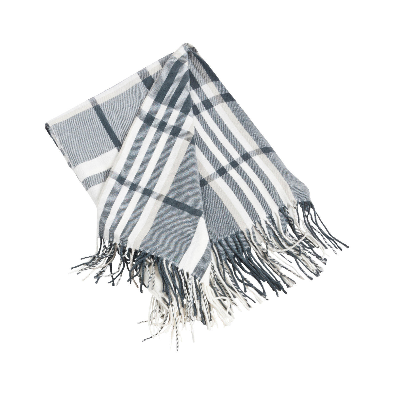 Sevan Collection Hand Woven Throw Blanket, Gray