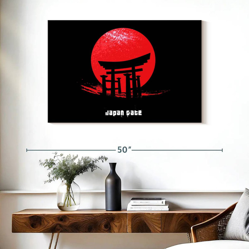 Lilie Japan Gate Sign, 26" H x 39" W