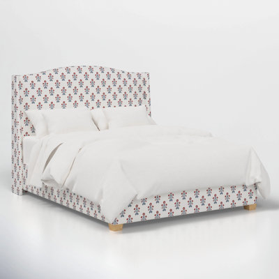 Allis Upholstered Wingback Bed