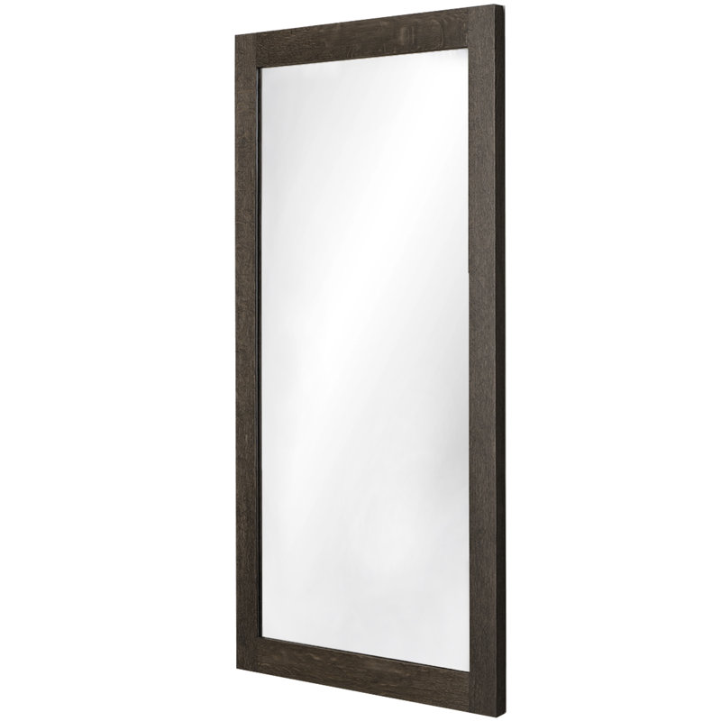 Miroir 30 po x 36 po, cadre en bois foncé 2,5 po