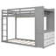 Lit superposé simple peu encombrant avec rangement intégré et garde-robe intelligente-752464364