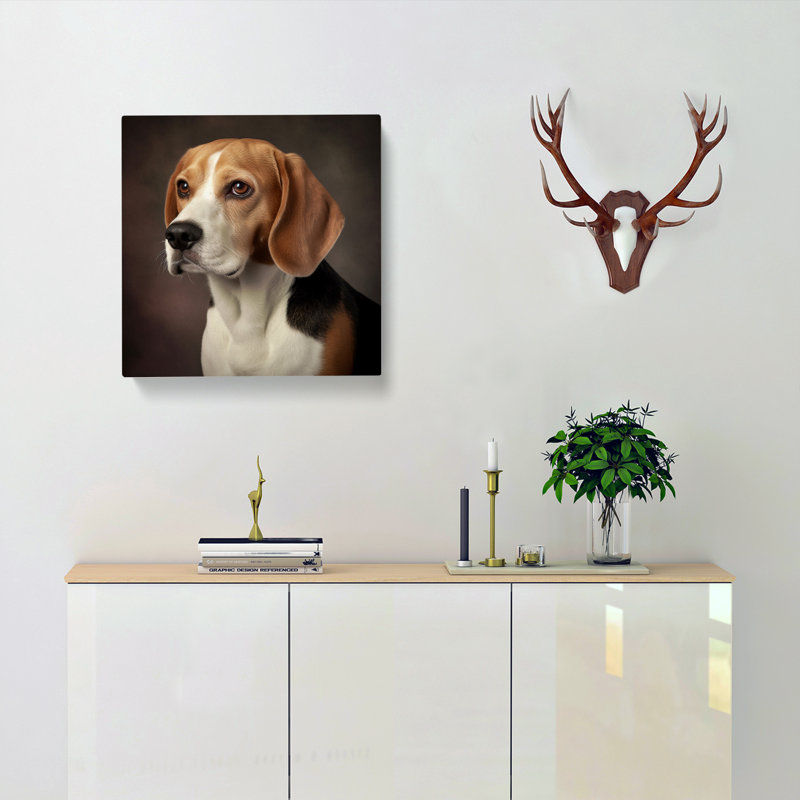 Beagle Photograph - Print, 35cm H x 35cm W x 3cm D