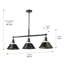 Luminaire suspendu linéaire à 3 lumières pour îlot de cuisine Weatherford-957329894-970020810