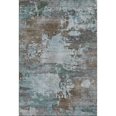 Premium Machine Washable Mayfield AMF2067 Abstract Rug