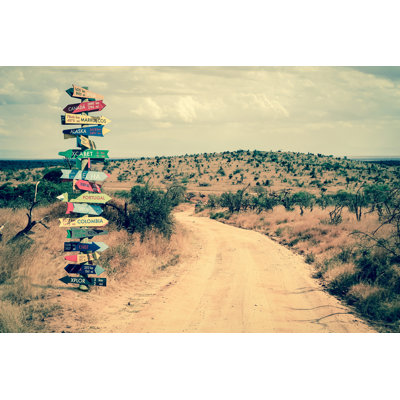 Funny Directions Signpost - Wrapped Canvas Print