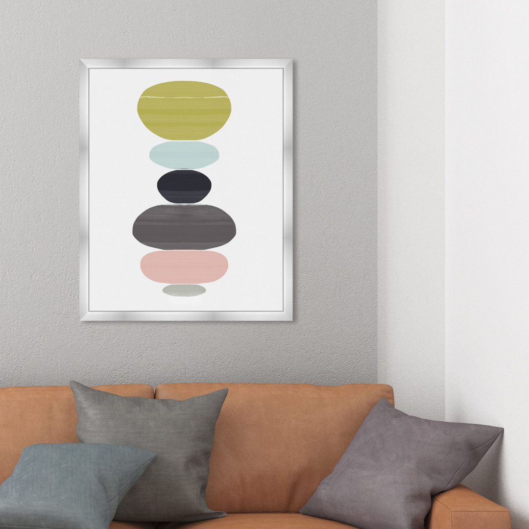 Abstract Perfect Balance Shapes Minimalist - Picture Frame Graphic Art Print on Paper Wrought Studio™