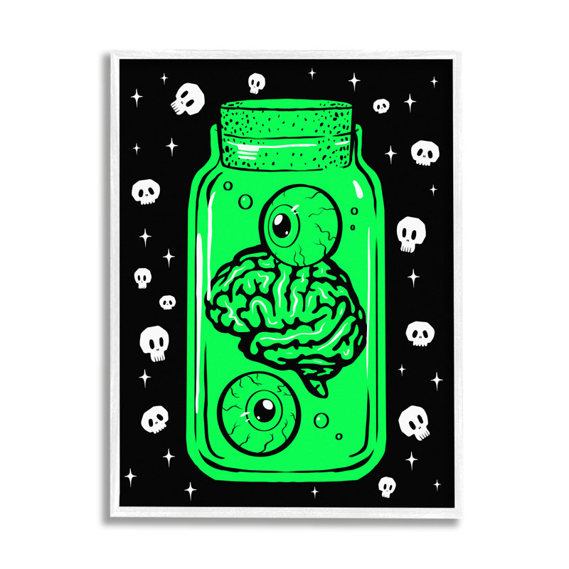 «Stupell Industries Spooky», gobelet d'art encadré par Ziwei Li, H 14 po x l 11 po x P 1,5 po
