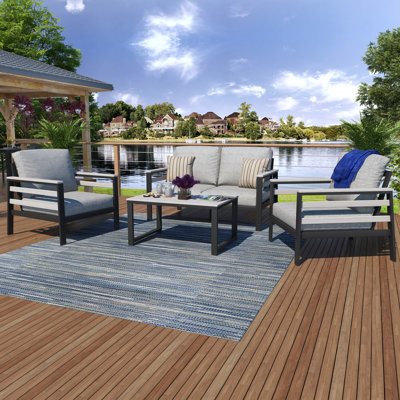 Townsend 5 Piece Sofa Seating Group with Sunbrella Cushions by Birch Lane