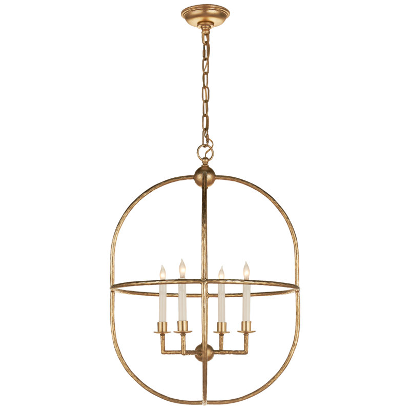 Chapman & Myers Desmond Open Oval Lantern, Gold