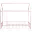 Structure de lit Paisley en métal avec toit et clôture pour enfants et adolescents-126026071